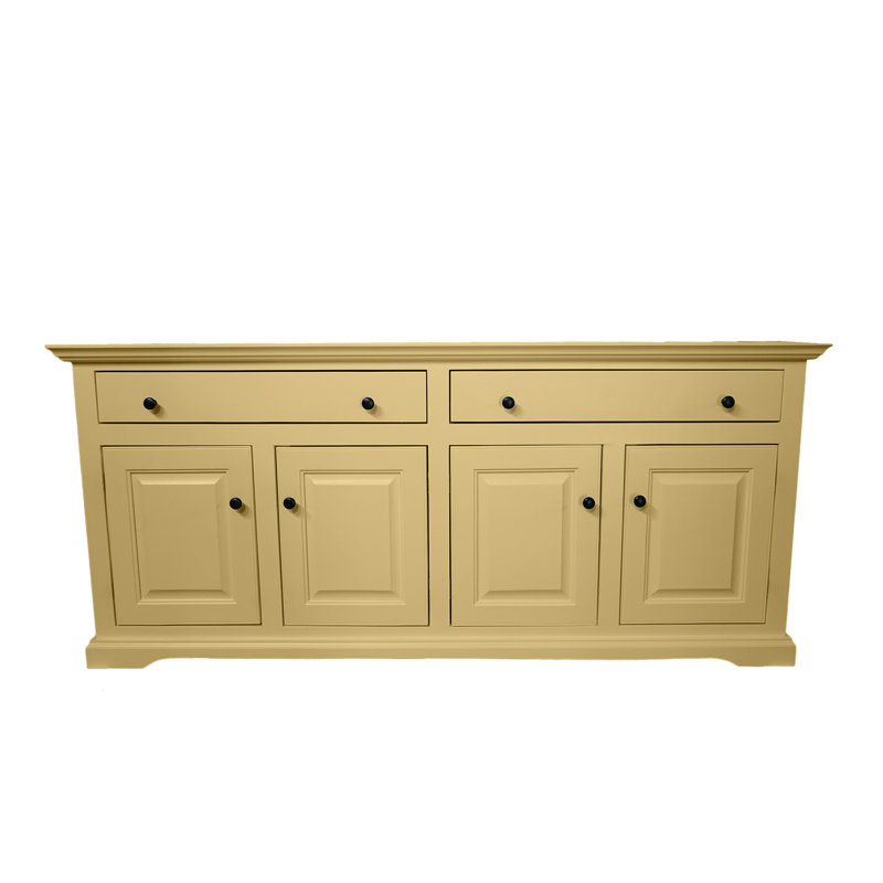 Savannah Solid Wood Traditional Sideboard Buffet, Cupola Yellow, 31" H x 70" W x 18" D