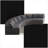 Sectional Sofas | Modern Curved Symmetrical Modular, 4 Modules 8 Pillows, for Living Room Bedroom Office | Corduroy | Grey-318722663
