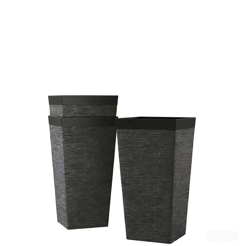 Modern Design Stackable Tapered Planters,Set Of 3 Outdoor Planters