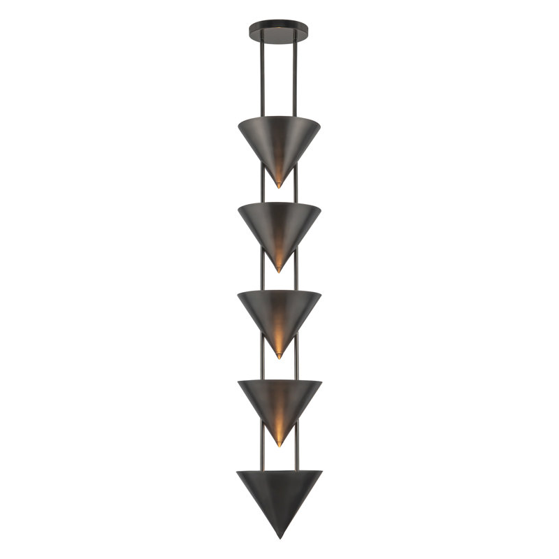 Versus 10-in Brass Pendant, 10, Silver