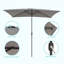 Parasol de marché rectangulaire 120 po x 78 po Brianna-234573890
