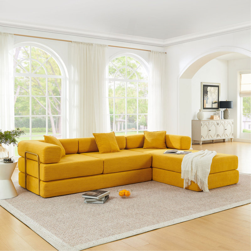 Canapé modulaire de Boneless, Jaune 