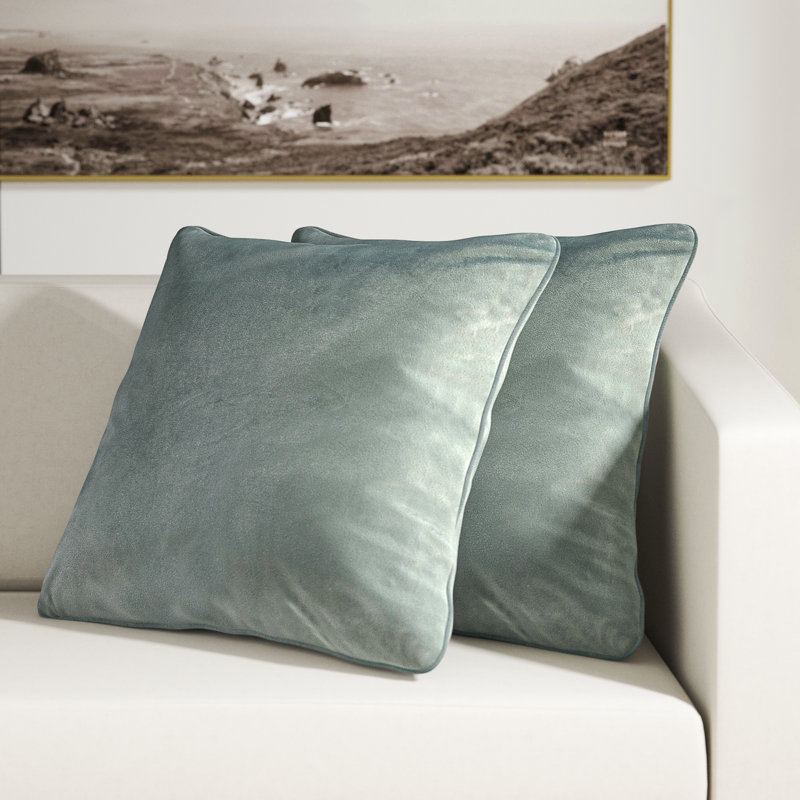 Cara Velvet Pillow Cover, Harbor