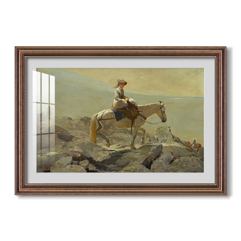 Le sentier des cavaliers, Montagnes Blanches, 1868 - Winslow Homer - Estampe encadrée sur mesure, 24x34 INNER SIZE