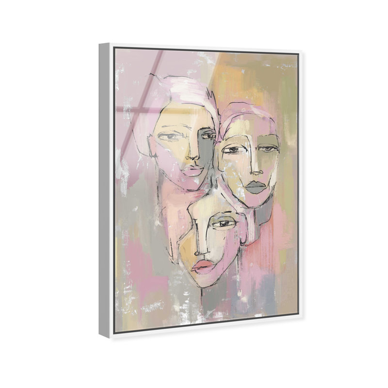 Three Beauties High-Gloss Frameless Acrylic Glass Wall Art Abstract Print by Oliver Gal, Ready to Hang, 10 x 15, 16"H x 11"W