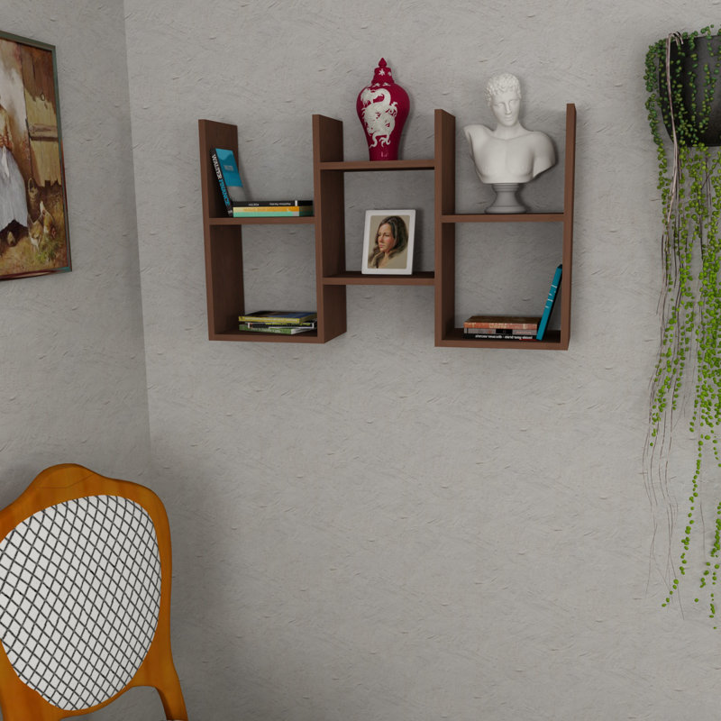 Tablette décorative 6 pièces Haralson, Wengé