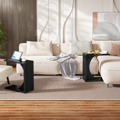 C Shaped End Tables for Couch, Sofa Side Table