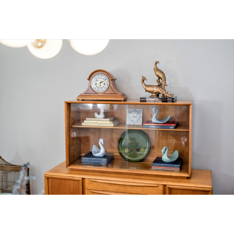 Tambour Mechanical Clock, Light Oak