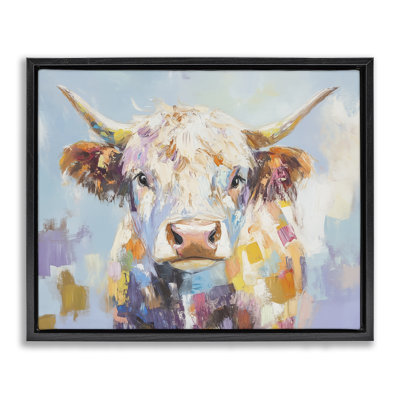 Cadre flottant expressif Highland Cow, conception de Blakely Bering