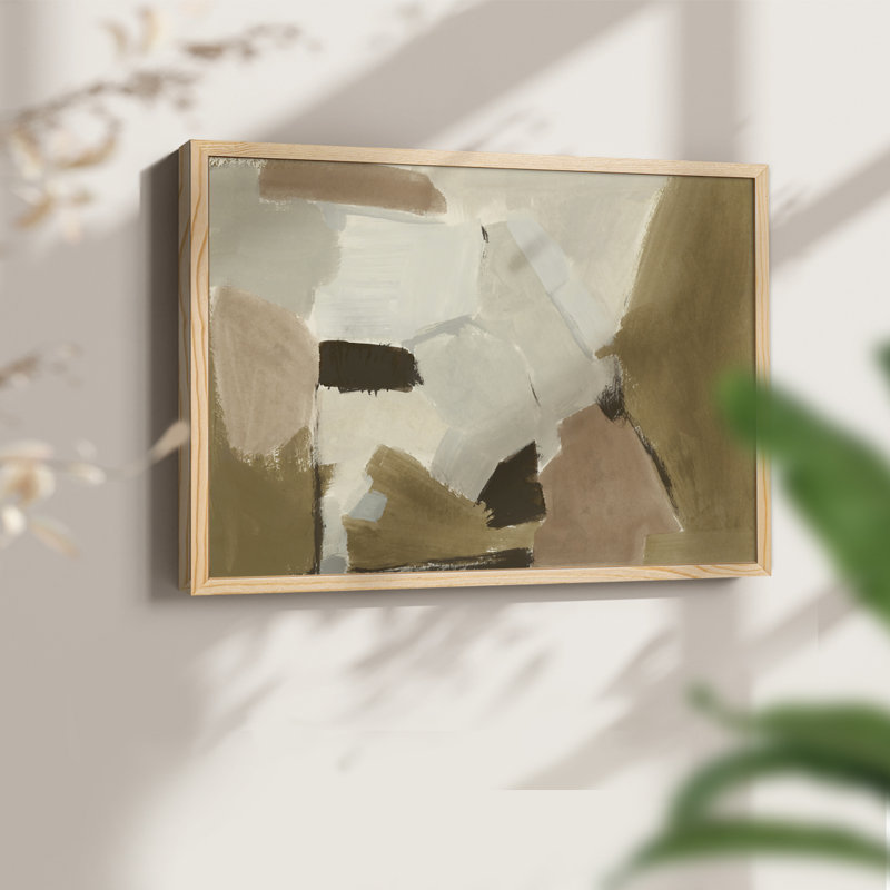 Almondine I -Framed Print - Restickable, Natural, 22" H x 28" W
