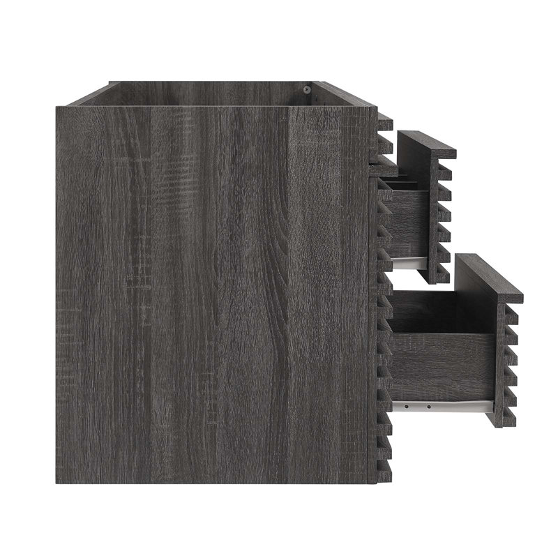 Charcoal 48" Wall-Mount Single Sink Bathroom Vanity Cabinet