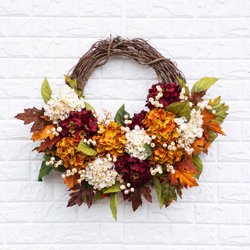 Couronne de soie, H 30 po x l 30 po x P 6 po
