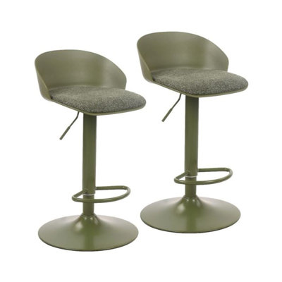 Yulianna Fabric Adjustable Stool (Set of 2)