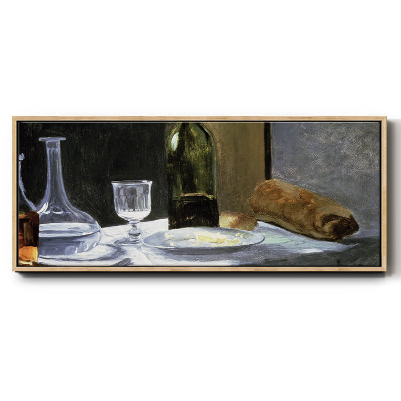 Nature morte avec des bouteilles, 1862 - toile encadrée, H 20 po x l 50 po