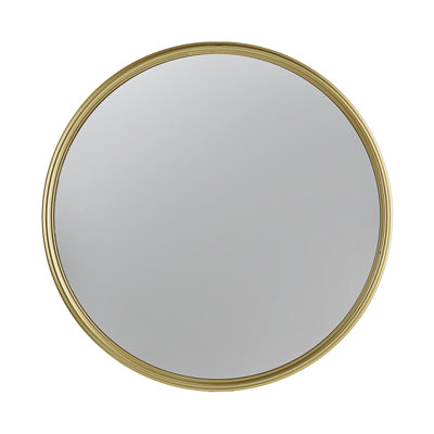 D11" Gold Round Mirror