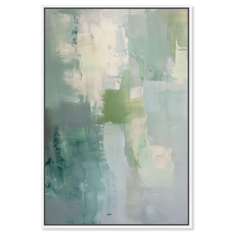 «Mossy Patch I», reproduction d'art sur toile encadrée par Art Remedy, cadre blanc, 30 x 45, H 46 po x l 31 po, Cadre blanc