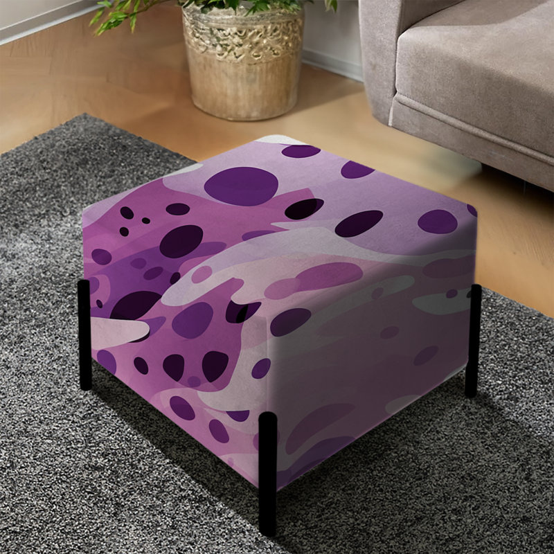 Lilas sans soudure vagues mauves - repose-pieds carré abstrait