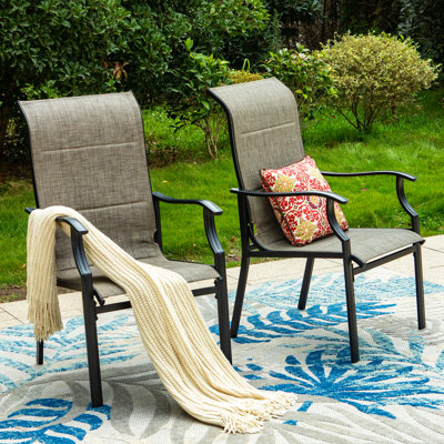 Takwa Powder Coated Steel Outdoor Dining Armchair by Red Barrel Studio