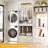 23.6“ Closet System Organizer With Hanging Area, Pants Rack & Drawer-1013348048