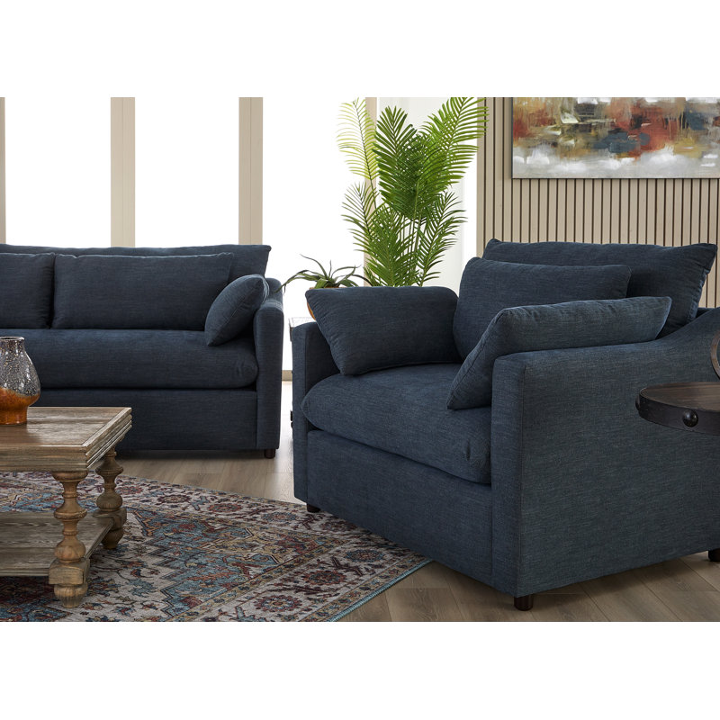  Fauteuil rembourré 16500, denim Lilou 16500, Lilou denim