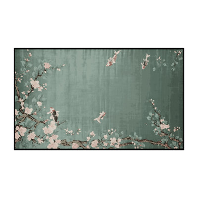 Tapis gris soyeux et moelleux