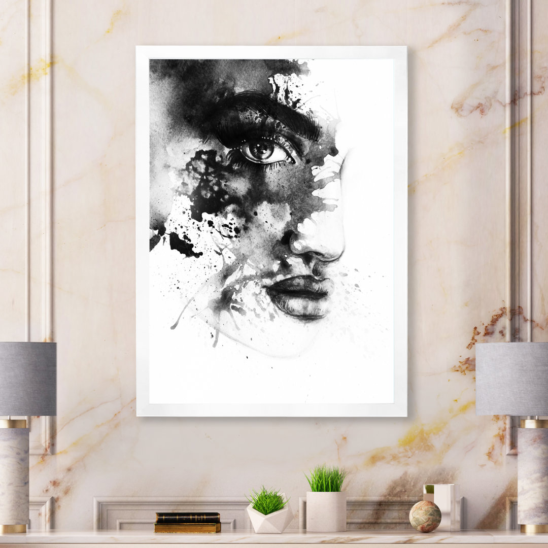 Black Elegant Fashion Woman Portrait - Glam Canvas Wall Art Wrought Studio™