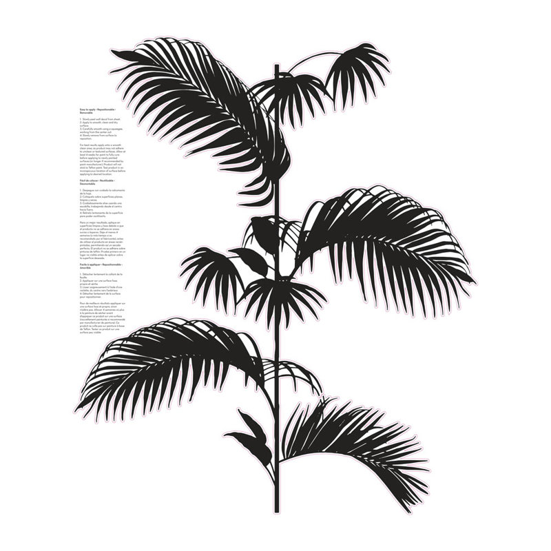 Décalcomanie murale à rayures Palm Leaf