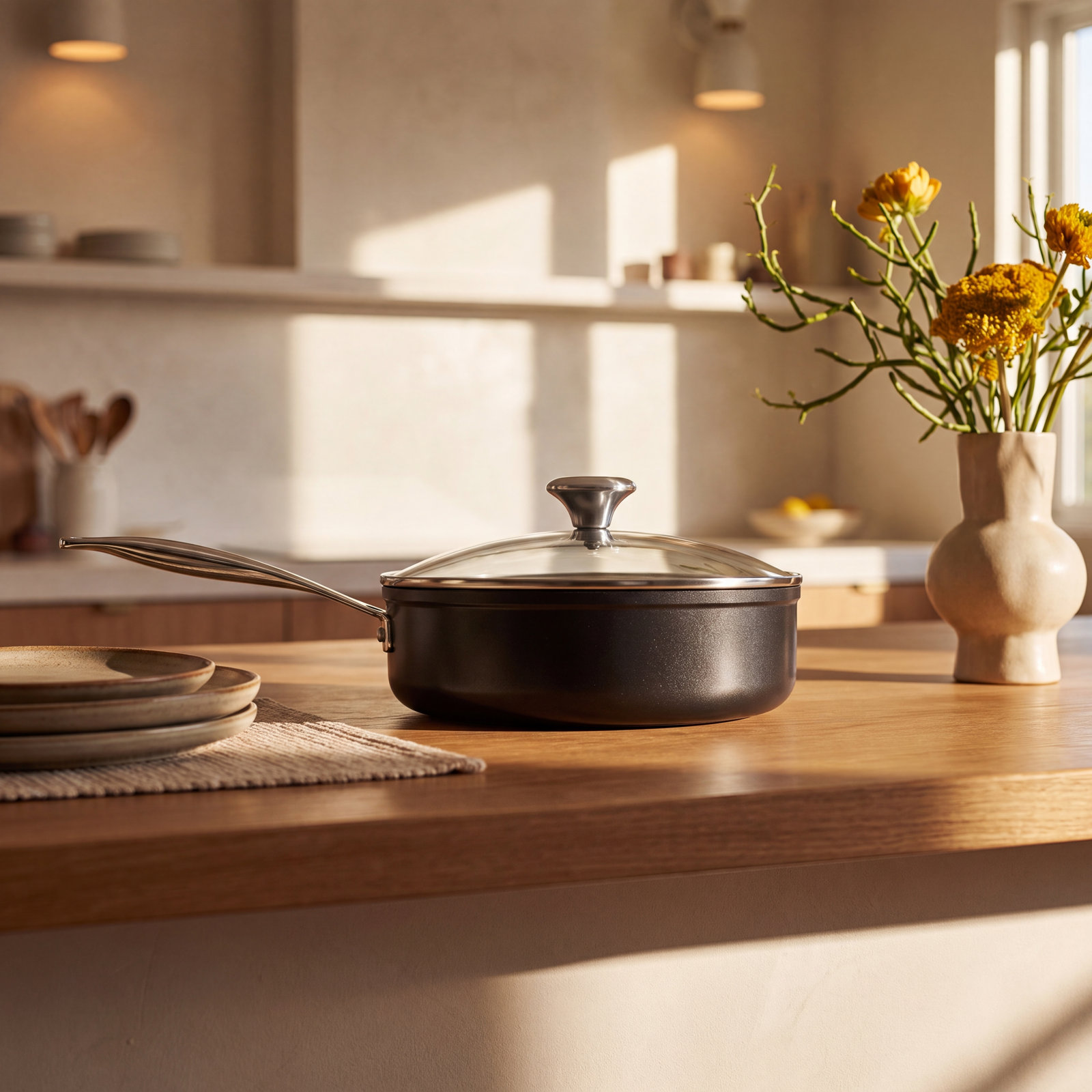 Le Creuset Toughened Non-Stick Sauté Pan, 3.5 qt.