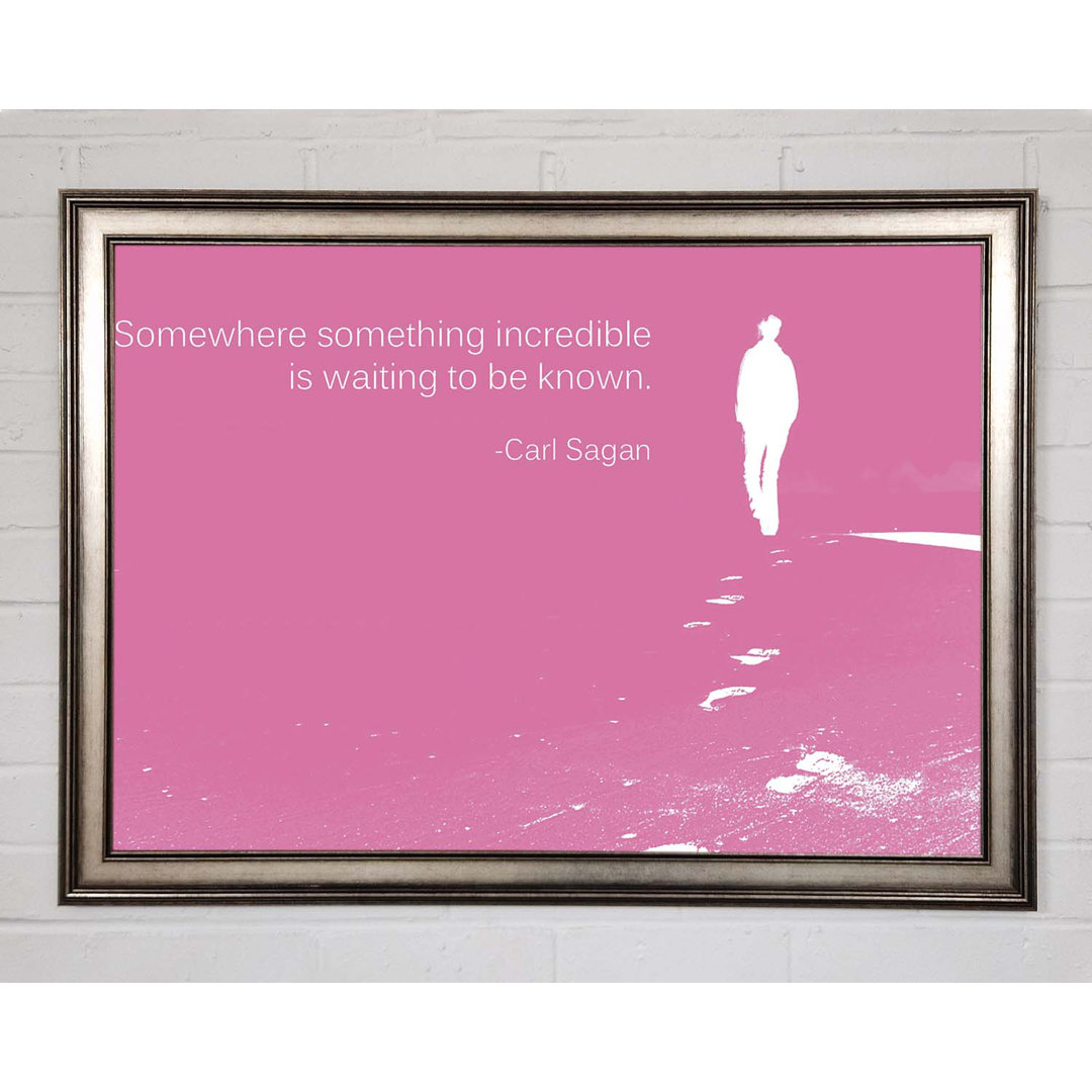 Carl Sagan Somewhere Something Pink - Einzelner Bilderrahmen Kunstdrucke