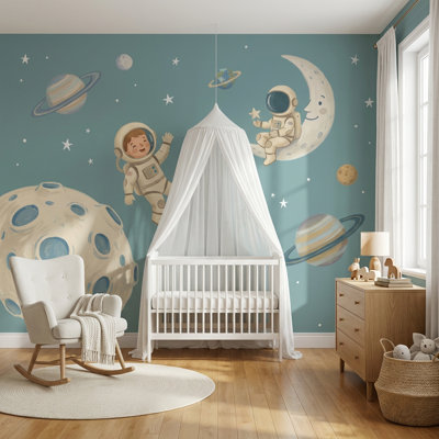 Papier peint espace Astronauts Moon