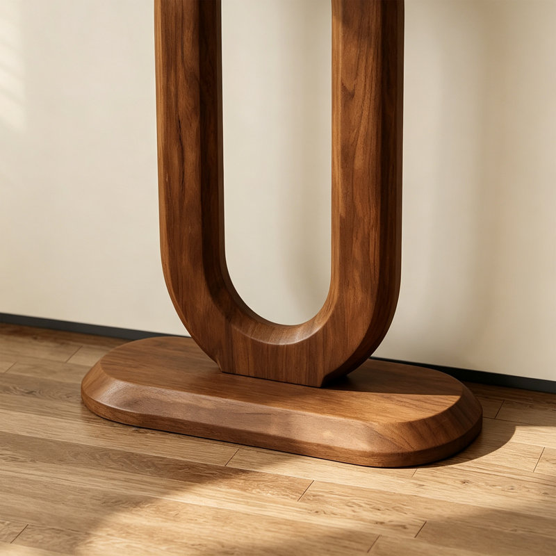 Console créative moderne en bois massif, 31.5" H x 47.24" W x 11.81" D, Brown
