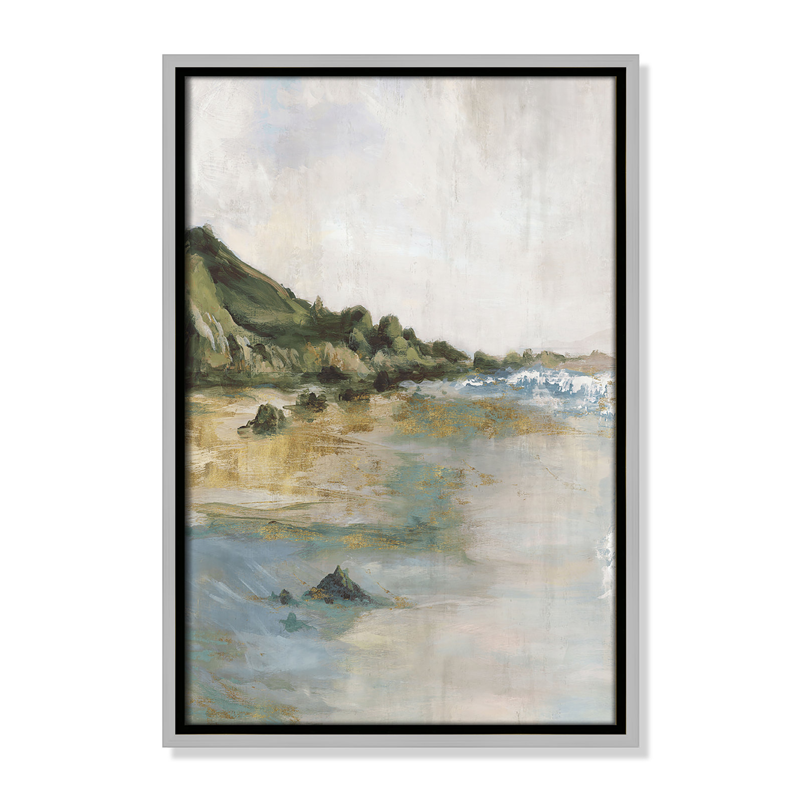 Tide’s Edge Print by , Silver, 19.5" H x 13.5" W