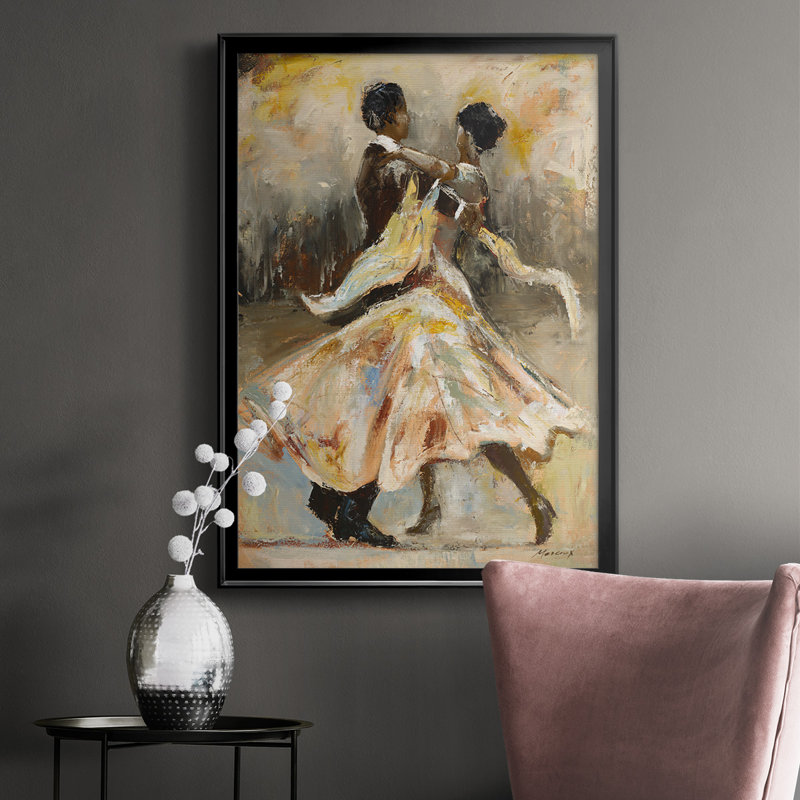 «Night Out», reproduction encadrée de qualité supérieure - prête à être accrochée, H 42,5 po x l 30,5 po x P 1 po, Noir