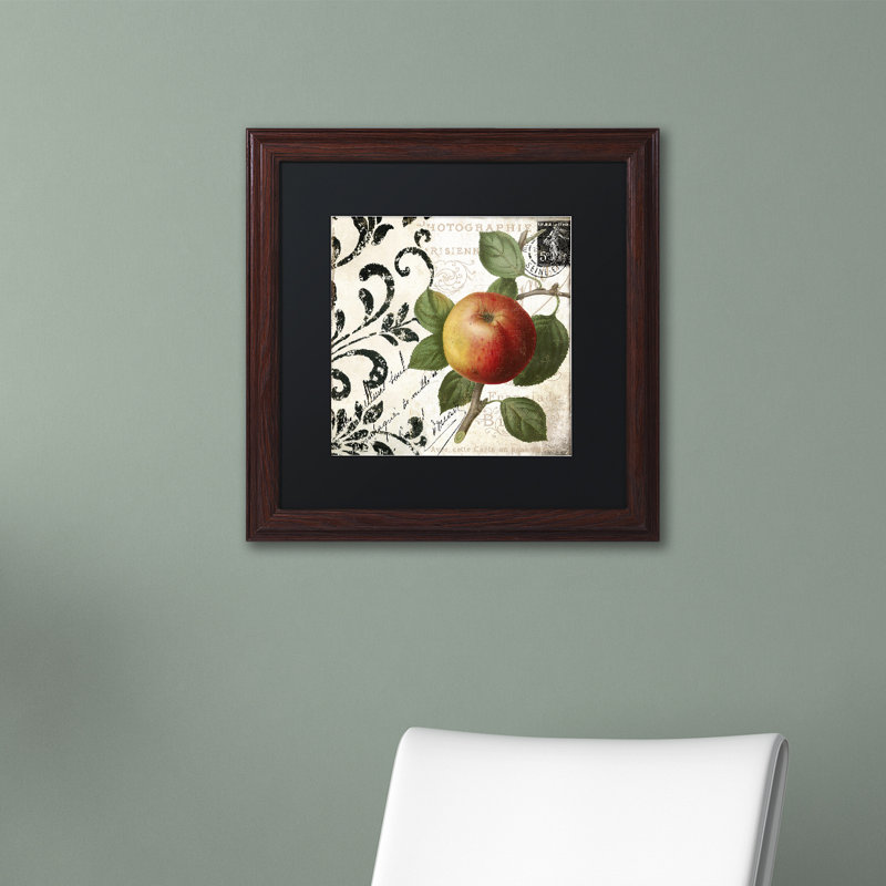 Jadaya «Les Fruits Jardin IV», impression encadrée, Toile avec cadre argenté, H 16 po x l 16 po x P 0,5 po, Blanc