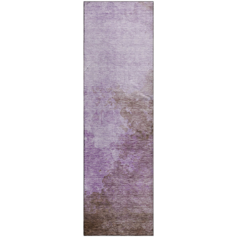 Premium Machine Washable Ducote AMF1138 Watercolors Rug, Runner 2'3" x 7'6"