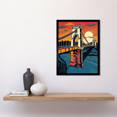 Aarju Clifton Suspension Bridge Sunset - Single Picture Frame Print