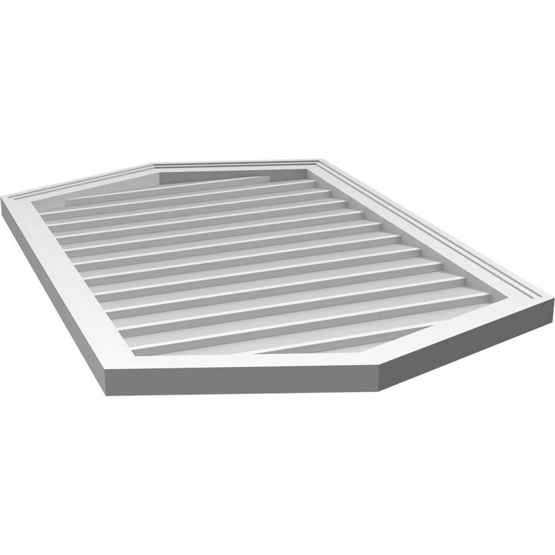 Ventilé vertical à pignon vertical 4/12 po, H 40 po x l 26 po x P 1,5 po