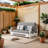 158cm Wide Outdoor Straight Patio Sofa with Cushions