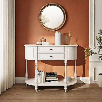 Buffet décoratif demi-rond tout en bois massif All