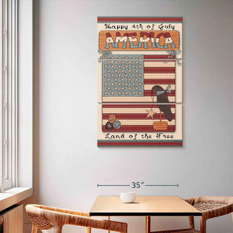 Lelend America Land Of The Free, H 65 po x l 42 po