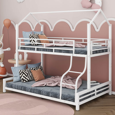 Adekemi Metal House Bunk Bed, Twin over Full -  Harper Orchard, F3EB1867B6B04ECEB6C081A2871CF6A6