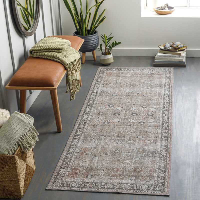 Colin Machine Washable Traditionnal Boho Area Rug, Runner 80 x 220cm