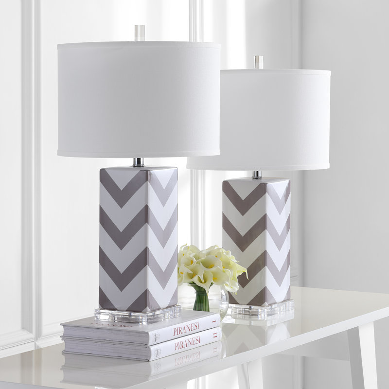 Ceramic Table Lamp, Grey