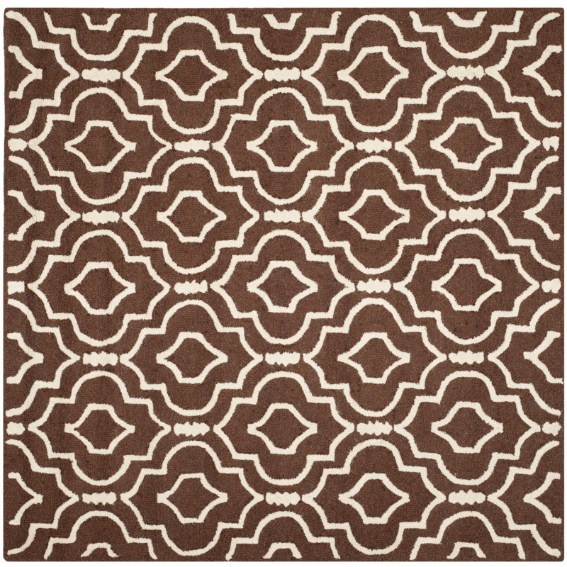 Cambridge Dark Brown Area Rug, Square 8'
