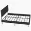 Base de lit tapissier grand format avec tête de lit, aucun sommier requis, rangement sous le lit 14 po-191762663-191762662