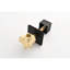 Robinet de douche 3/4 "en fonte à très haut débit - Contrôle du volume, poignée en laiton, débit extérieur noir mat réglable, noir, produit