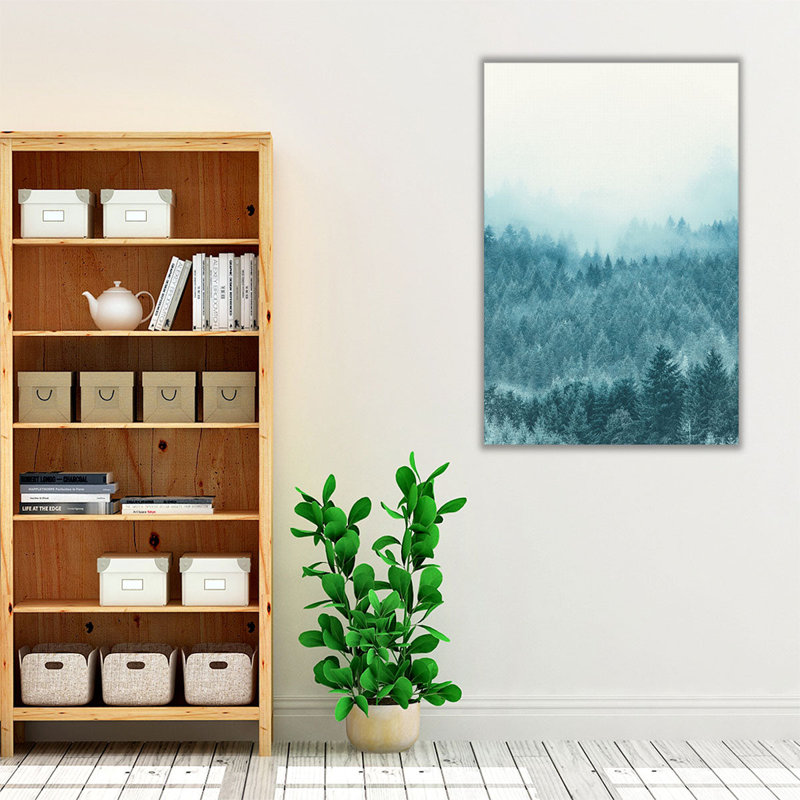 «Foggy Forest», reproduction d'art sur toile, H 24 po x l 16 po