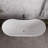 71" Streamline Soaking Glossy White Freestanding Tub With Internal Drain-108964564
