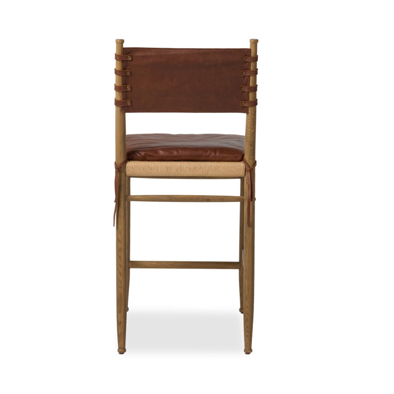 Brielle Stool W/ Cushion-Broadway Dune-Counter, Dulane Mahogany