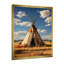 Beige corail, tipi natif, vents qui soufflent, encadré sur toile-1099673096-1099673596